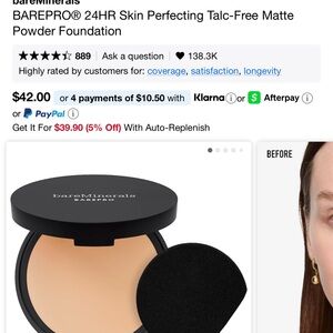 bareMinerals BAREPRO Matte Powder Foundation - Black Compact